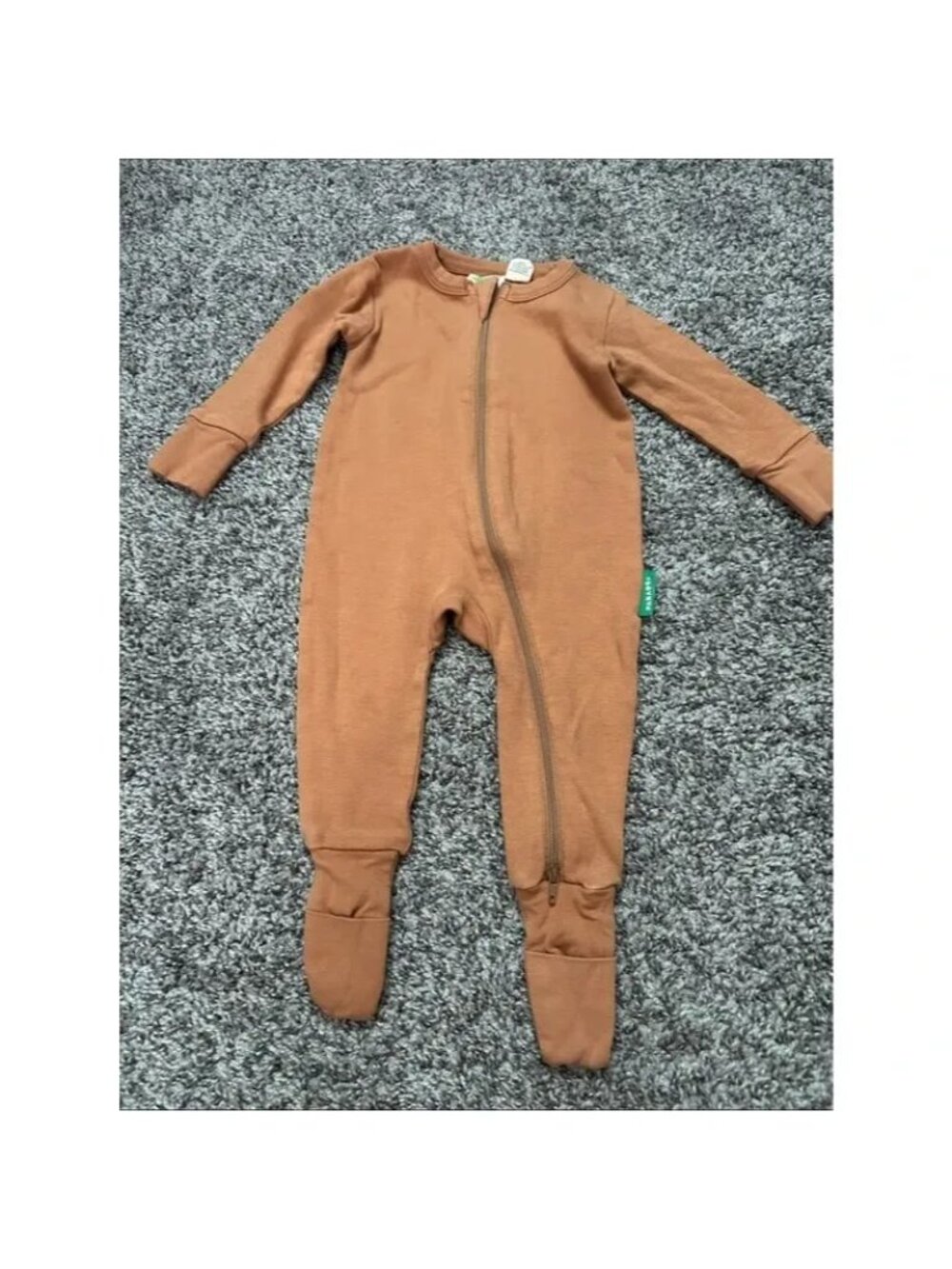 Toddler Brown Footed‎ One-Piece Zipper Pajamas - Brand: